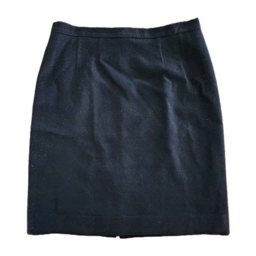 Chloe Vintage Black Tweed Wool Mini Pencil Skirt Office Core Women's No Size tag